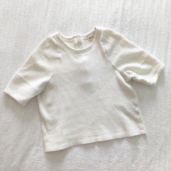 Madewell Womens Ottoman Jacquard Button Back Top size XS - Picture 2 of 5